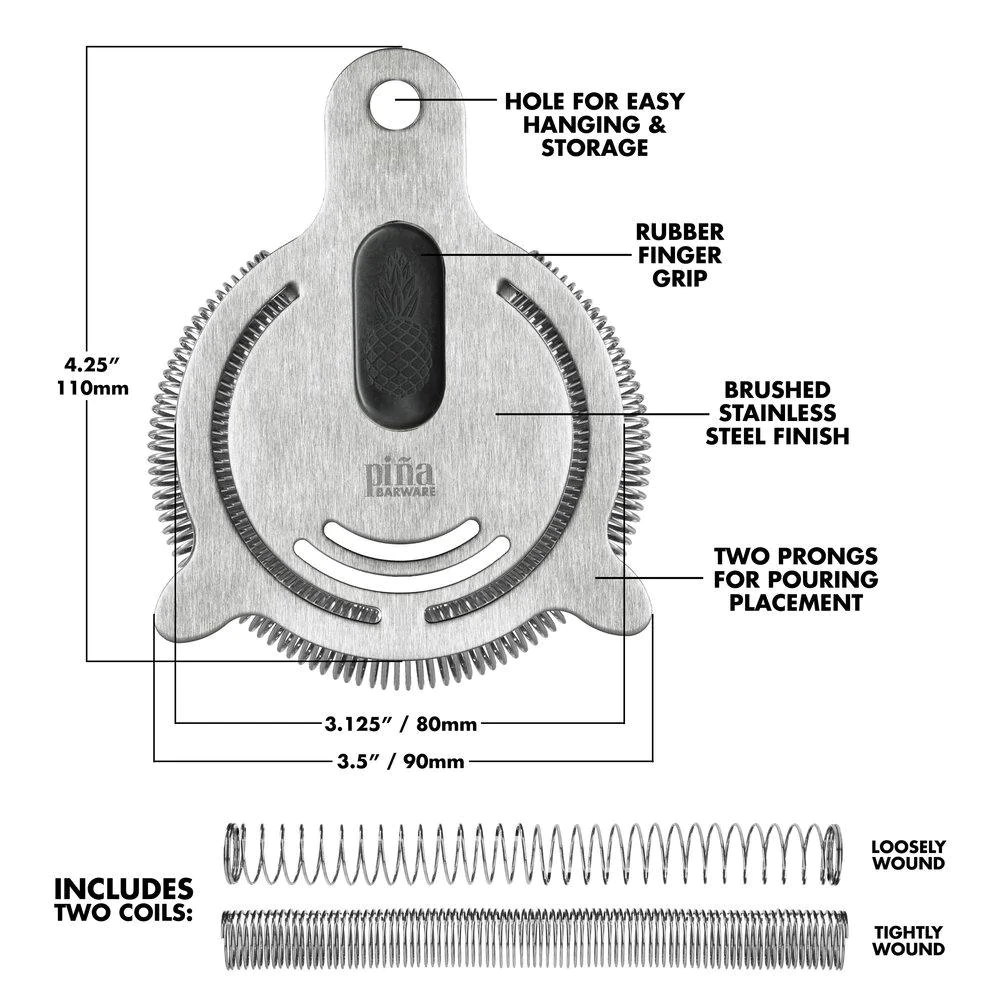 Piña Barware The Hawthornette Strainer poliert