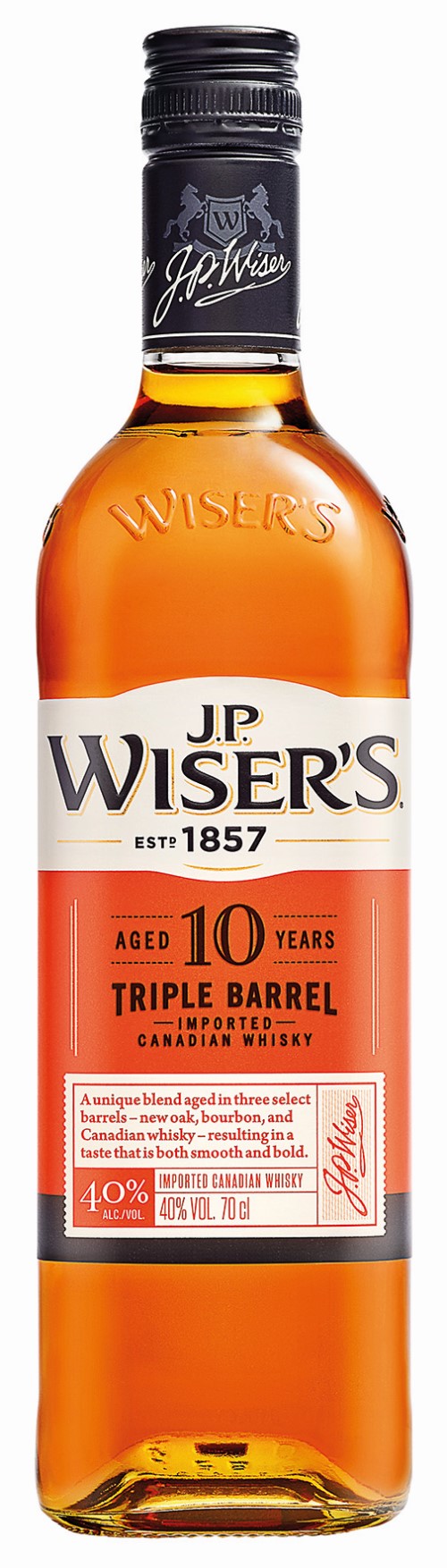J.P. Wisers 10 YO Canadian Whisky 0,7